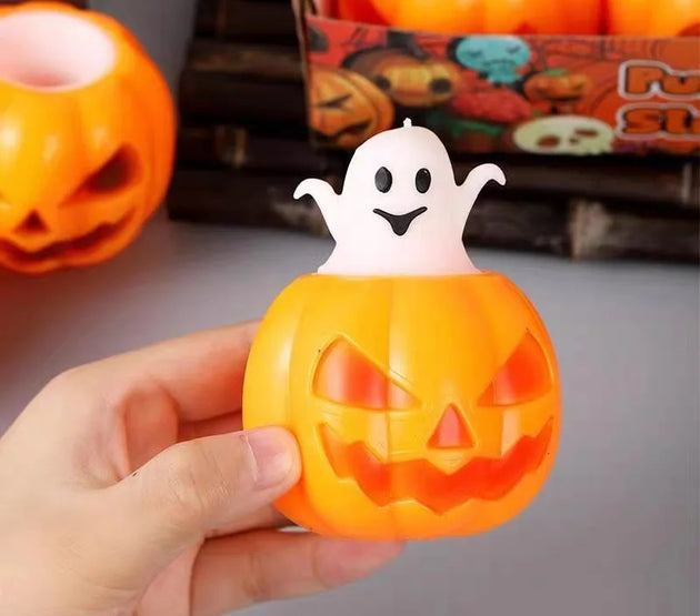 1/10Pcs Pumpkin Head Stress Ball Cute Decompression Ghost Relieve Stress Toys Creative Children's Toys Halloween Party Decor