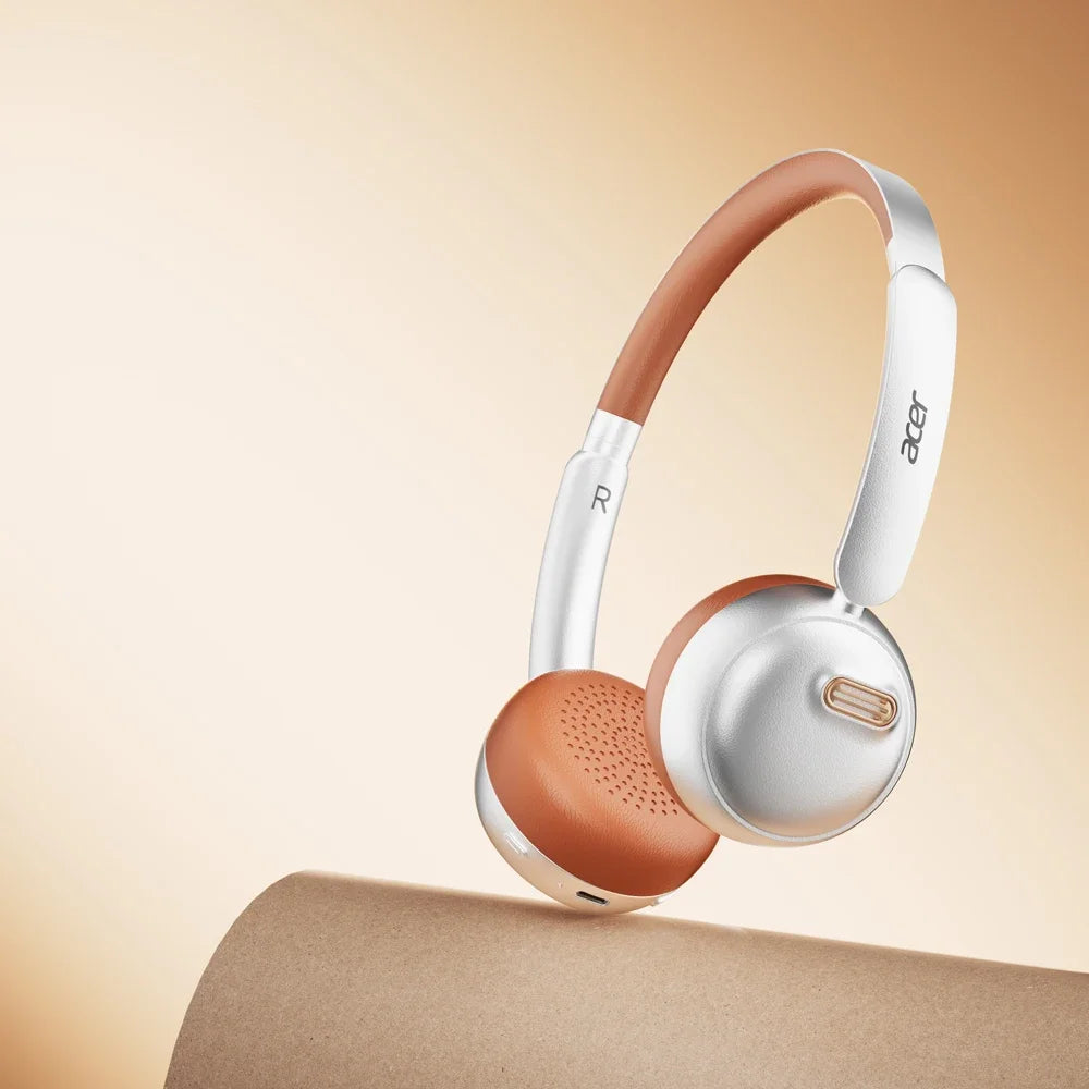 Acer OHW111 Y2K Bluetooth Headphone -45dB BT-5.4 INS Retro Style Headsets 70H Playtime Over Ear Retro Ins Style Deck Earphones