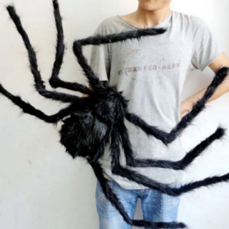 Halloween Decorations Large Hairy Spider Halloween Decor Outside Huge Fake Spider Props for Yard Lawn Haunted Houses Decoration