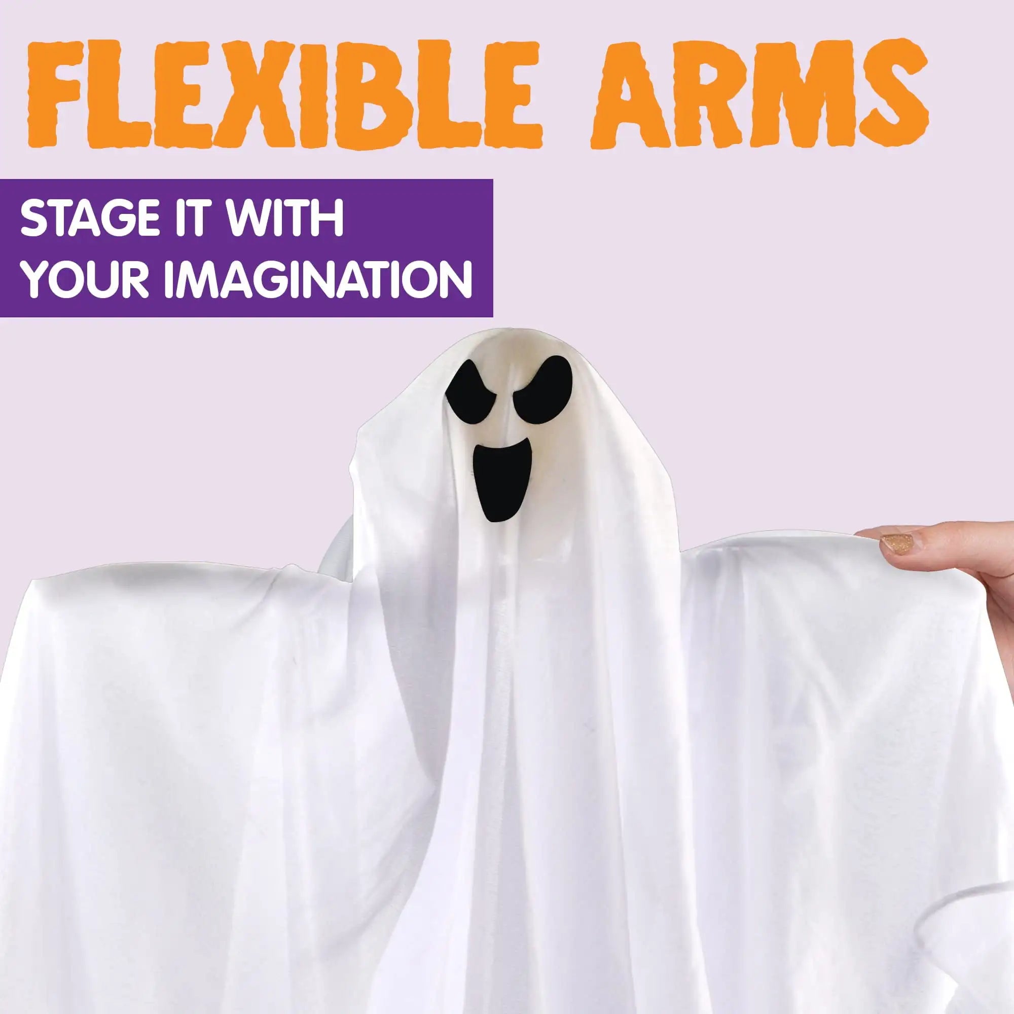 Joyfy 3 Pack Halloween Hanging Ghosts Decorations 27.5" Cute Scary Flying Ghosts Outdoor Hanging Halloween Decorations