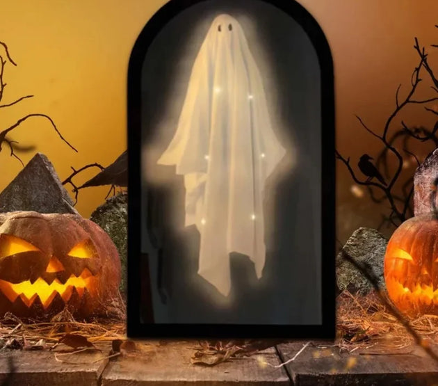 Halloween Holographic Ghost Mirror Nightlight Home Room Horror Decoration Ghost Halloween Party Supplies Haunted House Props