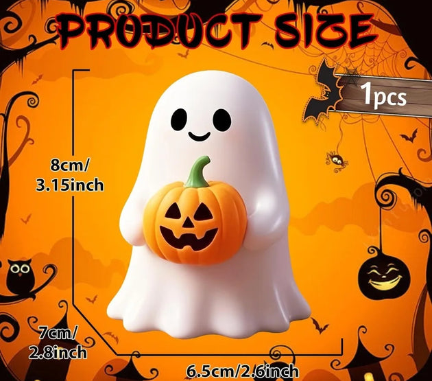 Halloween Ghost Figurine-Spooky Resin Middle Finger Ghost Statue, Cute Ghost Decor for Halloween Decorations